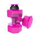 Madou 2.2L Gym Water Bottles BPA-Free Dumbbell Shaped Colorful Half Gallon Dishwasher & Boiling Water Safe for Camping