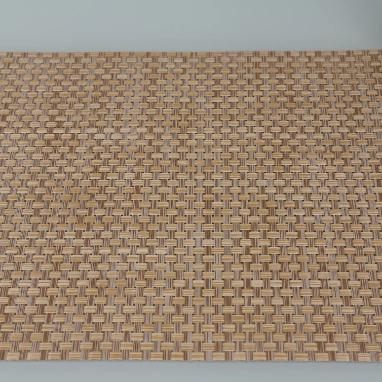 Hot Sale Classic Style Eco-Friendly PVC Dining Table Mat Free Sample 45x30cm 1mm Thick Home Restaurant Hotel Use Brown Hailan