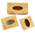 Bamboo Wood Modern Design Durable Napkin Organizer Container Tissue Box with Holder Customizable Size & Shape Custom Logo