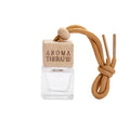 8ml Refillable Empty Clear Glass Hanging Car Air Freshener Diffuser Aromatherapy Pendant Bottle with Screw Cap