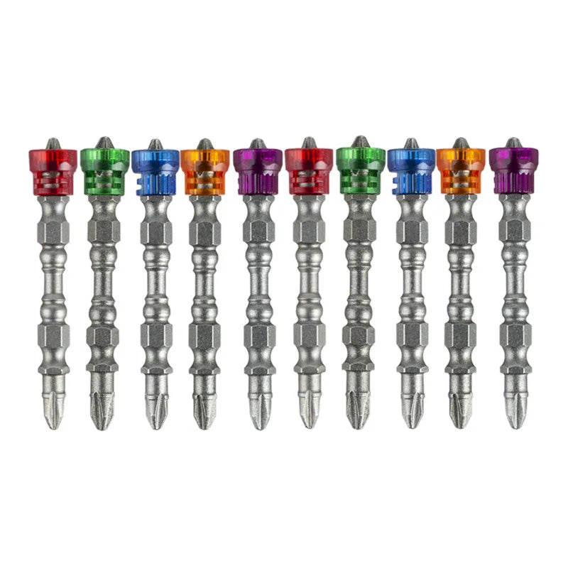 Yunbei Power Double Ended 65mm Batch Color Screwdriver Head air Electric Driver Screwdriver Bits With Strong Magnetic Ring