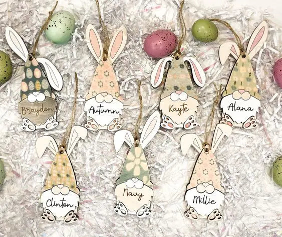 Personalized Easter Basket Name Tag Custom Carrot Tags Spring Decor Easter Decorations Custom Gifts Tags
