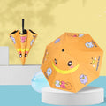 Creative Automatic Kids  Parent-child Hat Kids Umbrella Long Handle Umbrella Elementary School Kindergarten Children's  Umbrella