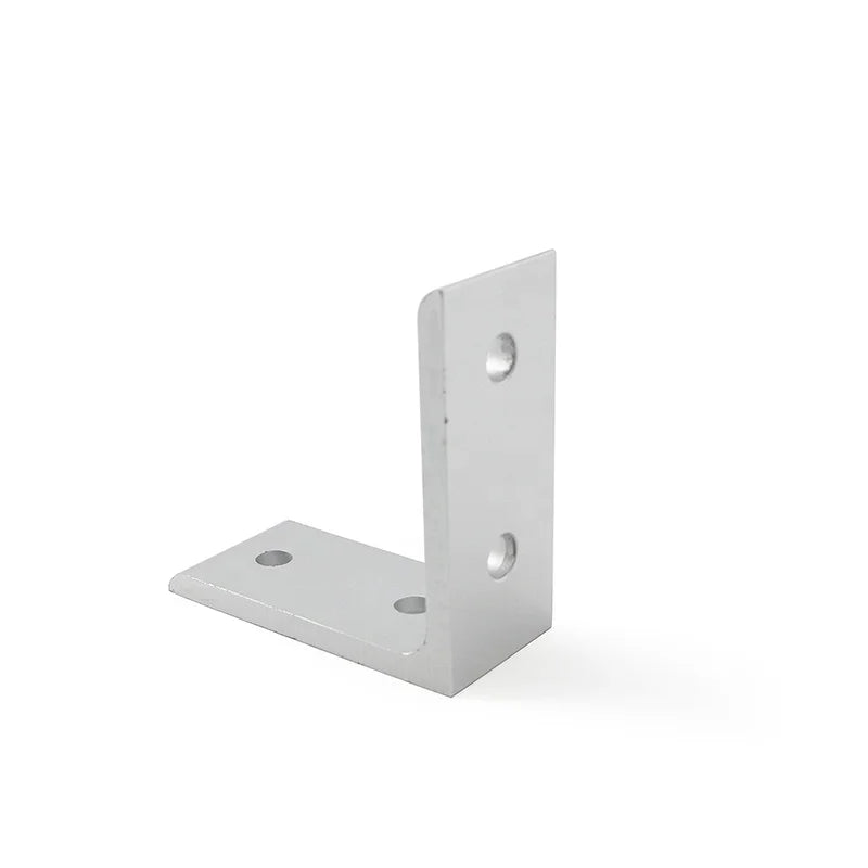 4 Hole L-shape Bracket CNC Machining Aluminum Corner Parts for 4040&4040 Extruded Aluminium Profile Making Aluminum Frame