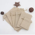 Hot Selling Sublimation Blank Small Gift Bag Linen Textile Bag Reusable Faux Burlap Linen Drawstring Bag