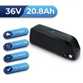 DE Warehouse 36V 20.8Ah E-Bike Lithium Battery LG 5200mAh High-Quality Cells with 25A Smart BMS XT60 Connection