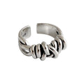 Jewelry Manufacturer 925 Sterling Silver Jewelry Ring Normcore Retro Woven Winding Ring Personality Minority Silver Ring