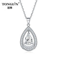 Fashion Pear Shaped Pendant 925 Real Silver Non Fading Jewelry Women Necklaces