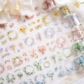 1Roll Flower PET Tape Flower Daydream Series Handbook Wreath Theme Material Stickers