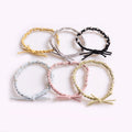 Hot Sale Women Pearl Braided Hair Rope Nylon Fine Girl Headdress Wholesale Korean Student Cute Hair Ring