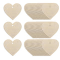 Gift Decoration DIY Creativity Wooden Blank Unfinished Painting 5-Inch Heart Craft Supplies with Holes