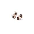 18K Gold Plated Luxury Designer Huggie Earrings for Women Bohemian Style with Love Brand Stainless Steel Material