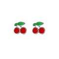 925 Sterling Silver Cherry Stud Earrings for Women Girls Fashion Jewelry 2025