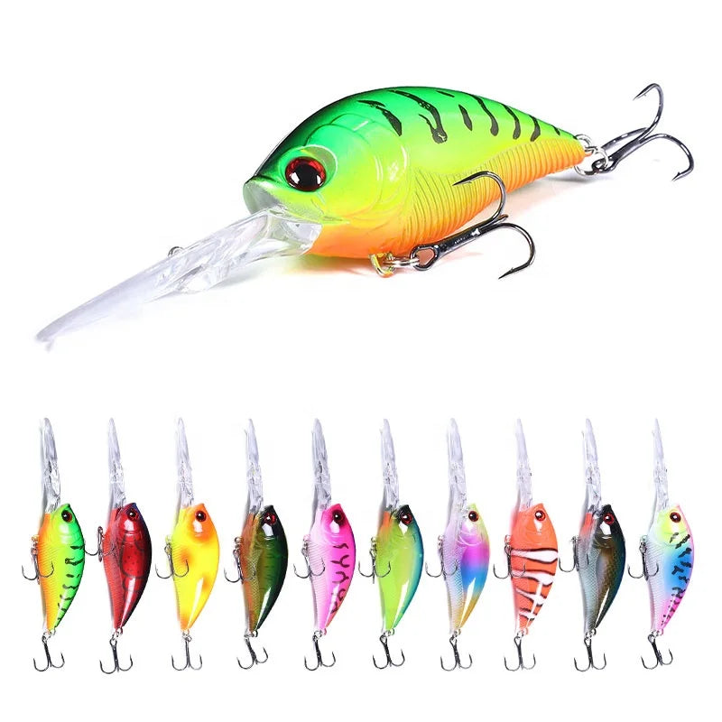 Wholesale CB056 12.5cm 20.5g Deep Diving Crankbaits Fishing Lures for Bass