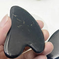 Wholesale High Quality Natural Shungite Gemstone Guasha Board for Facial Skincare Smooth Edge Gua Sha Scraping Massage Tool MegaBDM
