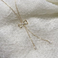 Rainbowking Dainty Infinity Zircon Bowknot Personality Tassel Diamond 18k Gold Necklace Collana Custom Fine Jewelry