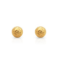 Chris April Fashion Jewellery 316L Stainless Steel Pvd Gold Plated Water-proof Foil Finish Round Ball Stud Earrings for Women