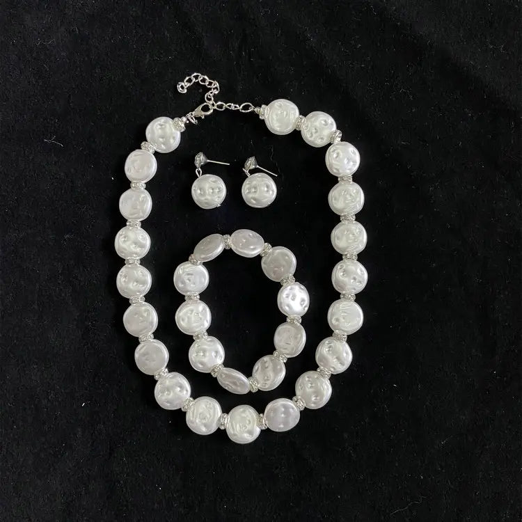 QS Perfect Wedding Jewelry Set Multi-Style Pearl Crystal Drop Earring Necklace Bracelet Party or Engagement Gift for Women