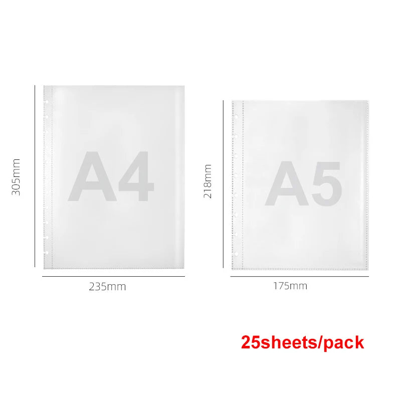 A4 A5 PP Photo Sleeve with Disc Holes Cheap Card Pockets for Album Refills for Photo Albums