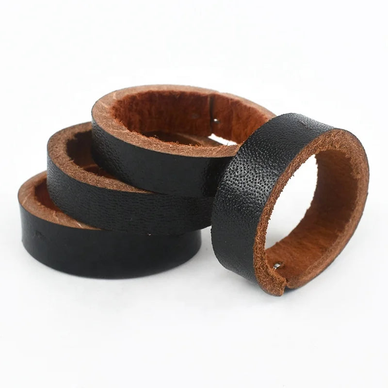 Meetee YB750 10*40mm Belt Accessories DIY Handmade Decoration Belt Ring Pigskin Cowhide Men's Belt Tail Fixed Ring Fittings
