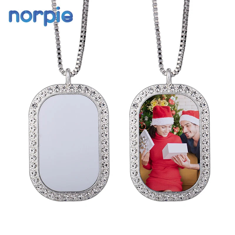 Men Women Accessories Jewelry Necklaces Sublimation Blank Rhinestones Necklaces