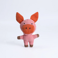 Adorable Medium Eco-friendly Customizable Dog Chew Soft Corduroy Plush Squeaky with Crinkle Paper and Pet Toy