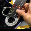 Moissanite Chain Iced Out 925 Silver Moissanite Bracelet Tennis Chain Spring Clasp VVS D Tennis Necklace Pass Diamond Tester