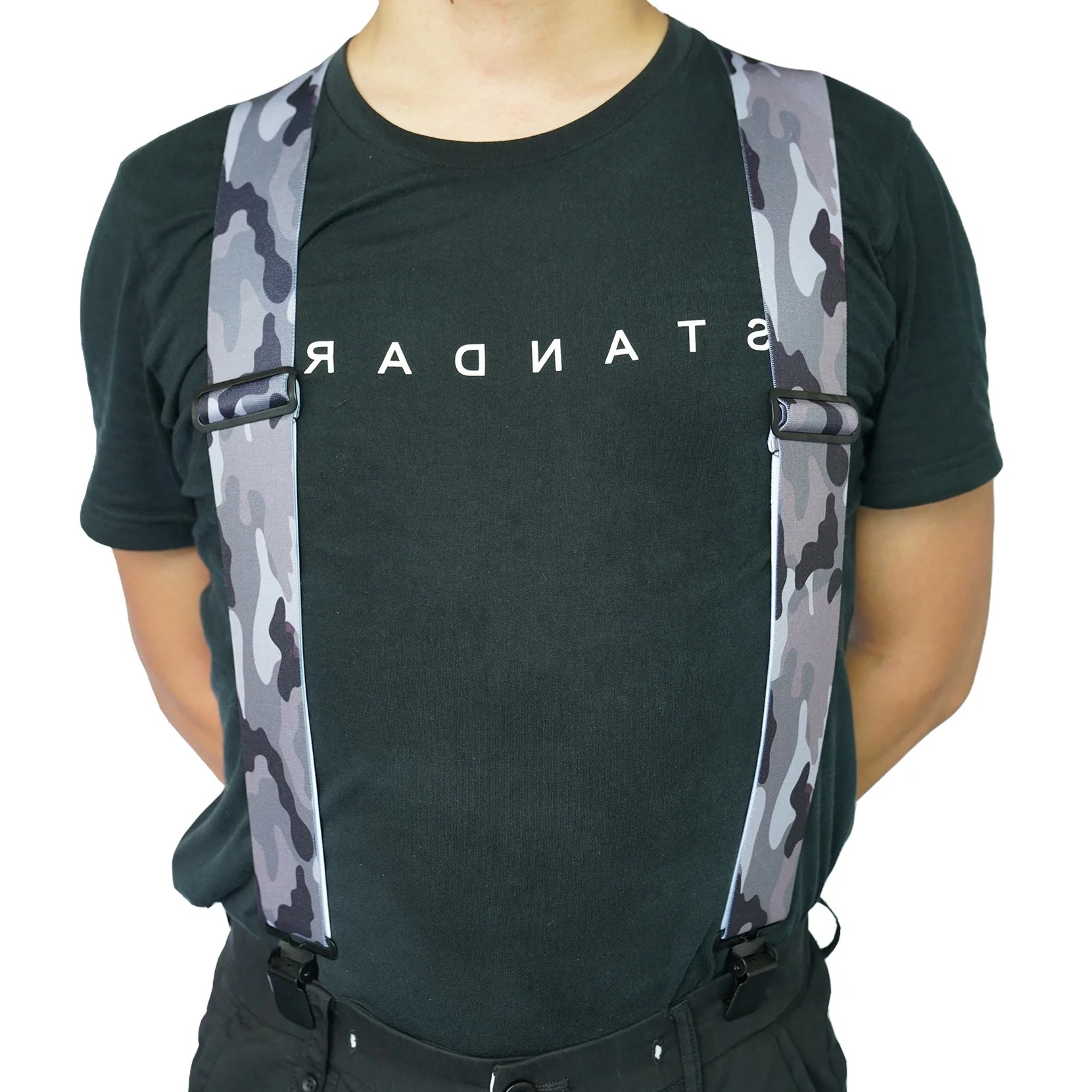 Heavy Duty X Shape Men Suspenders with logo Adjustable Size  Inch Wide X Shape Utility Suspender