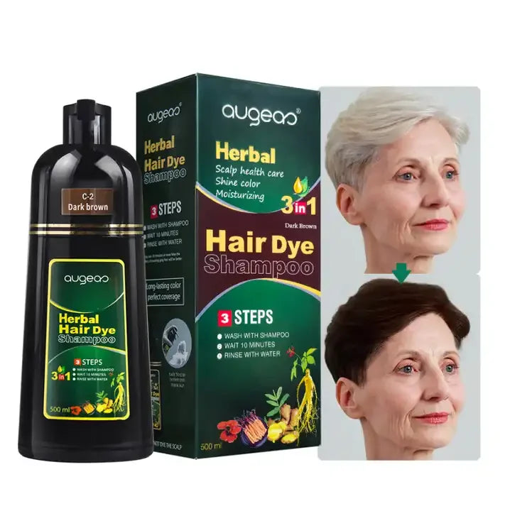 Wholesale Professional Color Hair Dye Shampoo Tinte De Cabello Champus Low Ammonia 100% Covered Gray Hair Black Hair Dye Shampoo
