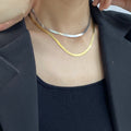 Geometric Niche Titanium Steel Necklace Stainless Steel Necklace Metal Wind Snake Bone Chain