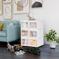 Set of 3 Rectangle Movable Lacquer Plastic Stackable Food Storage Containers with 90L Capacity for Ingredient Storage