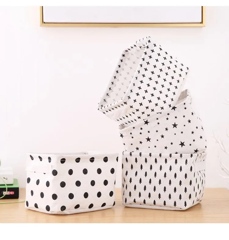 Creative Foldable Fabric Storage Basket for Toys Collapsible Storage Boxes and Bins Decorative Storage Solution