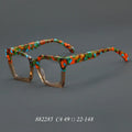 Wholesale Design Women Acetate Square Green Eyeglasses Thick Frame Eyewear