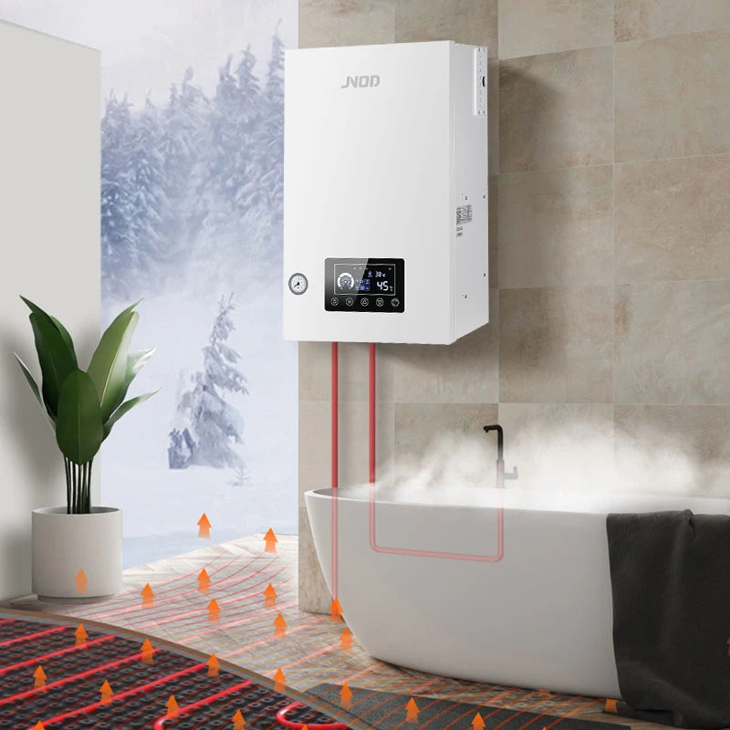 Jnod All in One Heat System with High Temperature Outlet 85c Electric Boilers for House Heating and Instant Shower