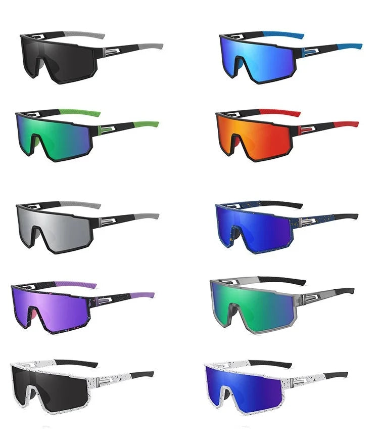 2023 Custom Logo Outdoor Sports Sunglasses for Men UV400 Polarized Bicycle Riding Cycling Eyewear PC Frame TAC Good Quality