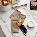 Leather Makeup Brushes Set Pouch Pu Tools Organizer Makeup Brush Kit Storage Bag