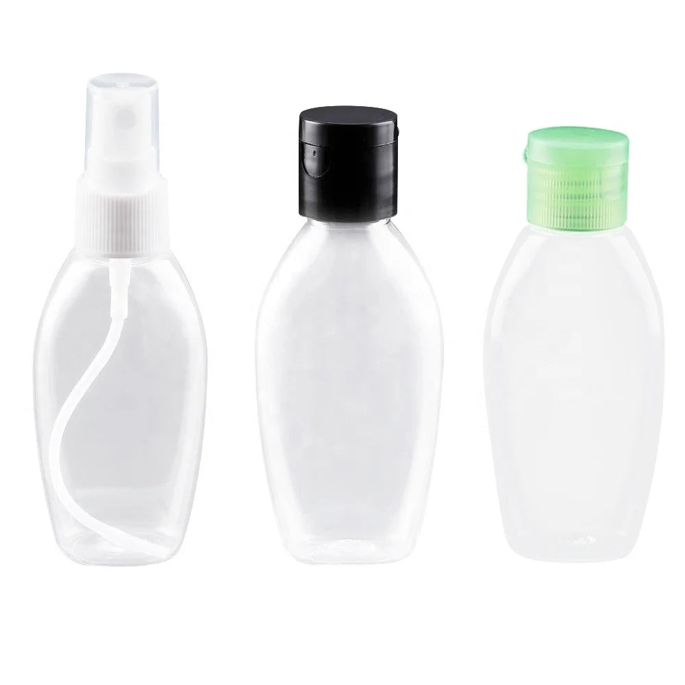 Custom Logo 50ml PET Plastic Hand Sanitizer Emulsion Bottle Screen Printing OEM/ODM Service Wash Free for Personal Care