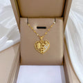 Collar De Acero Inoxidable Stainless Steel Micropaved Necklace for Women Hollow Luxury Gorgeous Full Diamond Necklace