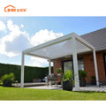Bioclimatic Motorized Adjustable Louver Awnings Pergola Outdoor Gazebo Garden Automatic Pergola Aluminium Outdoor