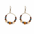 Popular Bohemian  Hollow Metal  Fashion Geometric Earrings Retro Ethnic Style Jewelry