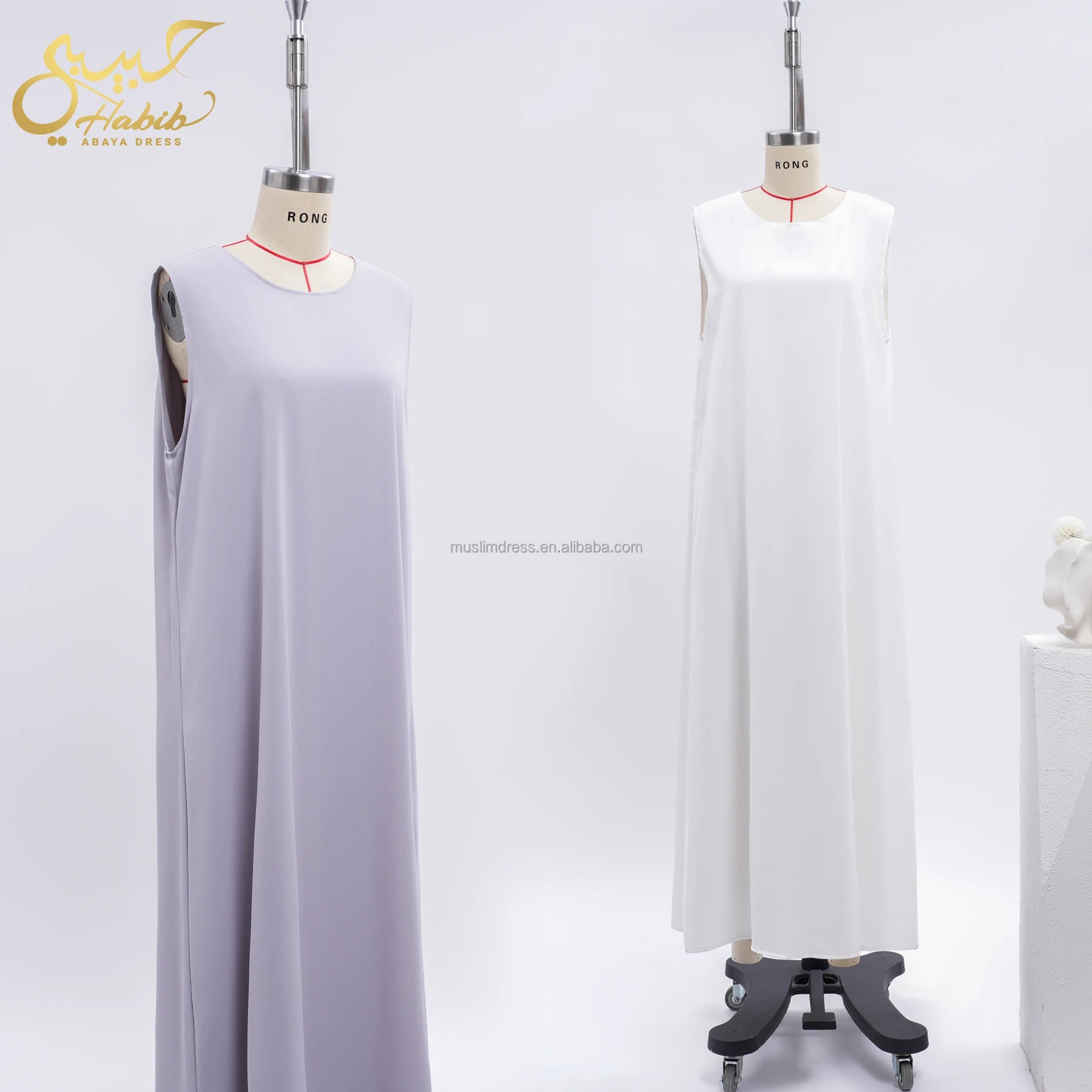 Habib Inner slip Dress Abaya Wholesale Solid Color Sleeveless Inner Dress for Abaya