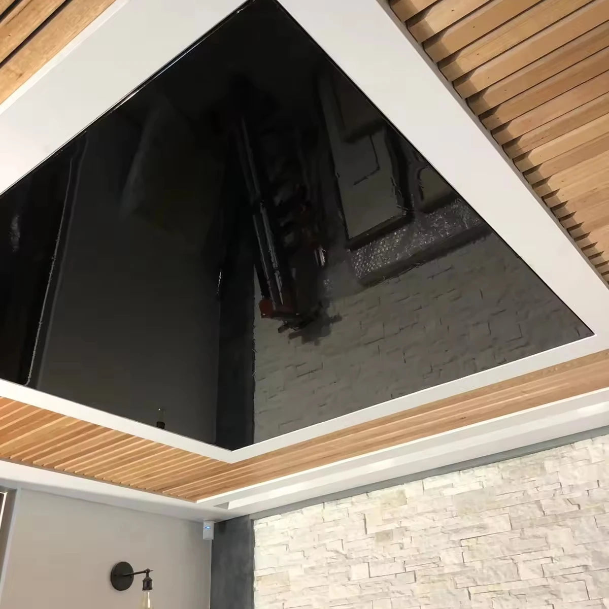 Hot Sale 1.5M-5.0M PVC Decorative Materials UV Printing Soft PVC Glossy Black Stretch Ceiling Film for Home