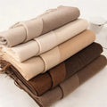 Solid 2023 Autumn Winter Warm Pashmina Femme Shawl Fashion Scarf for Women Adults Custom Designs Accepted-Similar Polyester