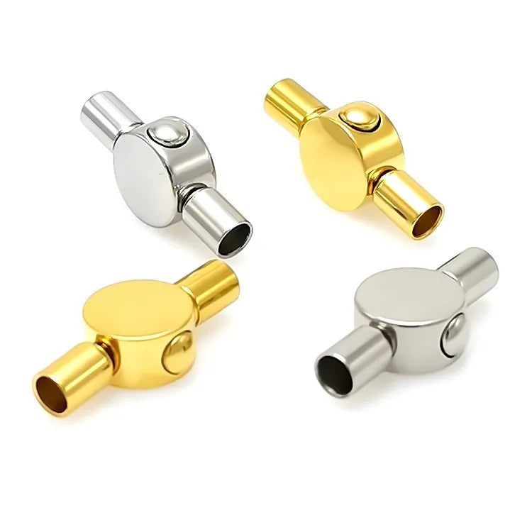 Vintage Jewelry Findings High Polishing Clasp Lobster for Chain Making 316 Stainless Steel Link Round Button Clasps