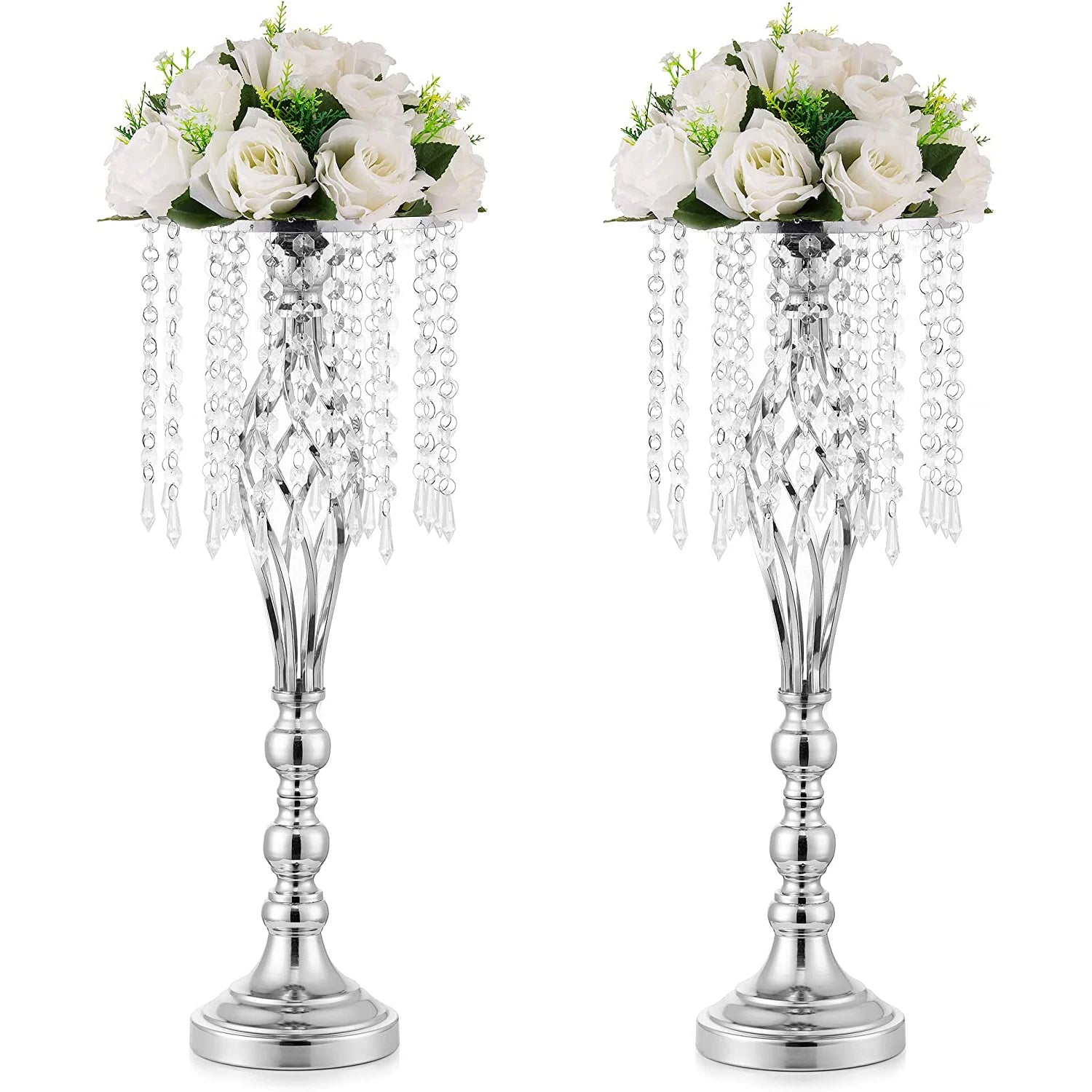 Wedding Centerpieces for Tables Tall Metal Flower Display Vases Stand