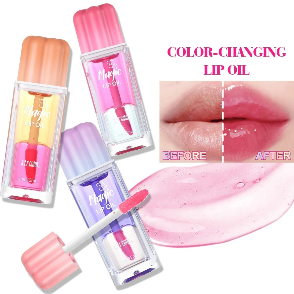 Wholesale Double-layer Lip Essence Oil Vegan Mineral Liquid Lip Gloss Hydrating Long-lasting Mirror Plumping Magic Lip Oil