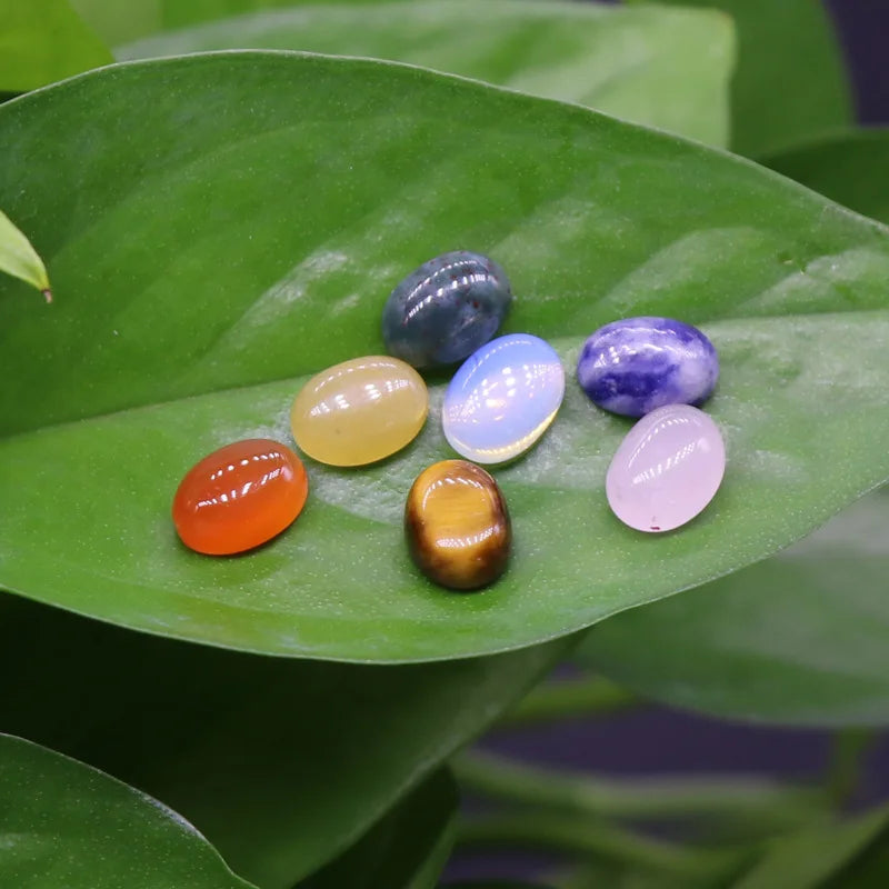 DIY Mixed Color Gemstone with  egg cabochon gemstones crystals