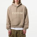 400 450 500Gsm Oversize Luxury Cotton Streetwear Dtg Puff Print Blank No String Heavyweight Manufacturers Custom Hoodies Men