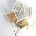Glass Claw Chain  Rhinestone Chain  Shoes Stitched Crystal Diamonds Gold/Silver  White/AB Motif Rhinestones Sew-On Use Clothes