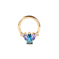 Rainbowking Pop Chic Pop 925 Silver Fashion Design Geometric Diamond Colorful Nose Ring